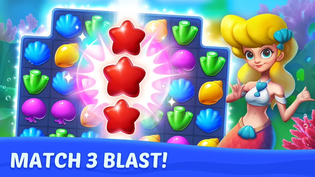 Ocean Match [МОД: Много монет, Открытые уровни и Мега MOD] Screenshot 5