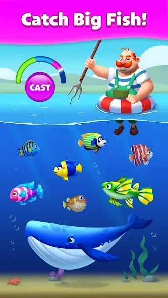 Solitaire Fish [МОД: Много монет, Открытые уровни и Мега MOD] Screenshot 5