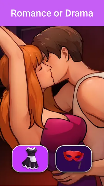 LUV: Anime Girls Adult Game XX (ЛЮВ) [МОД: Меню, Бесконечные монеты и Открытые уровни] Screenshot 3