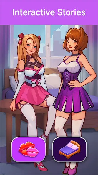 LUV: Anime Girls Adult Game XX (ЛЮВ) [МОД: Меню, Бесконечные монеты и Открытые уровни] Screenshot 4