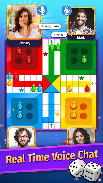 Ludo Game COPLE - Voice Chat [МОД: Меню, Бесконечные монеты и Открытые уровни] Screenshot 1