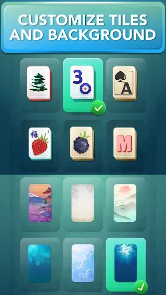 Solitaire Mahjong for Seniors [МОД: Все открыто, Дополнительные деньги и Меню MOD] Screenshot 3