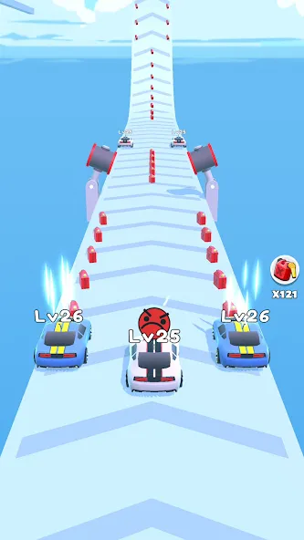 Merge Car Run - Evolution Race (Мердж Кар Ран) [МОД: Все открыто, Дополнительные деньги и Меню MOD] Screenshot 4