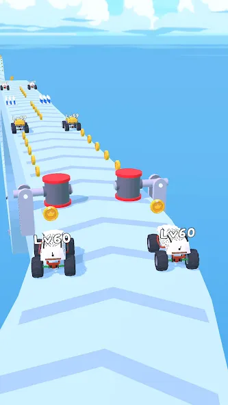 Merge Car Run - Evolution Race (Мердж Кар Ран) [МОД: Все открыто, Дополнительные деньги и Меню MOD] Screenshot 5