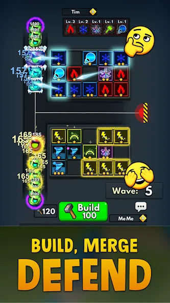 Merge Clash: Tower Defense TD (Мердж Клаш) [МОД: Все открыто, Дополнительные деньги и Меню MOD] Screenshot 3