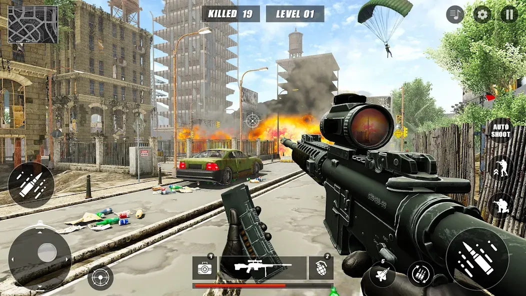 Code of Sniper 3D Gun Shooting [МОД: Бесконечные деньги, Монеты и Мега MOD] Screenshot 2