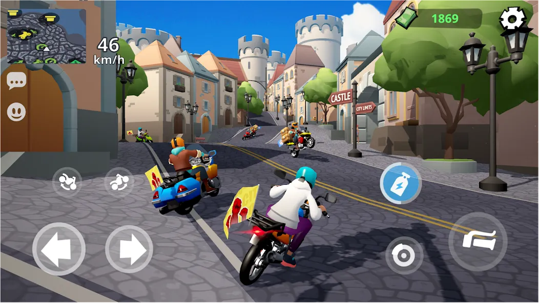 Moto City: Mad Bike Delivery (Мото Сити) [МОД: Деньги, Монеты и Меню MOD] Screenshot 1