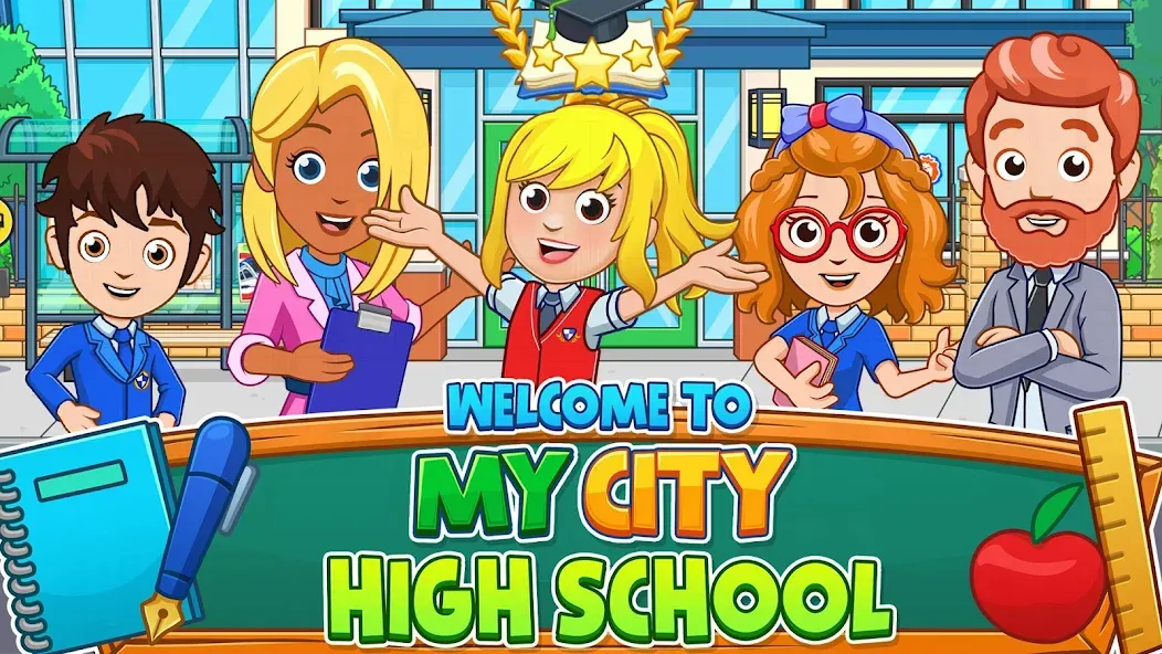 My City : High School (Мой город) [МОД: Все открыто, Дополнительные деньги и Меню MOD] Screenshot 1