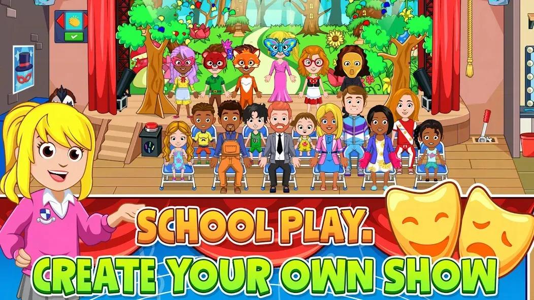 My City : High School (Мой город) [МОД: Все открыто, Дополнительные деньги и Меню MOD] Screenshot 4