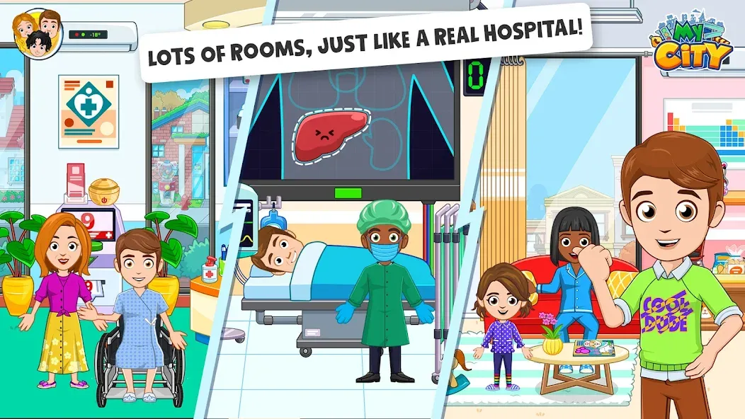 My City : Hospital (Мой город) [МОД: Деньги, Монеты и Меню MOD] Screenshot 5
