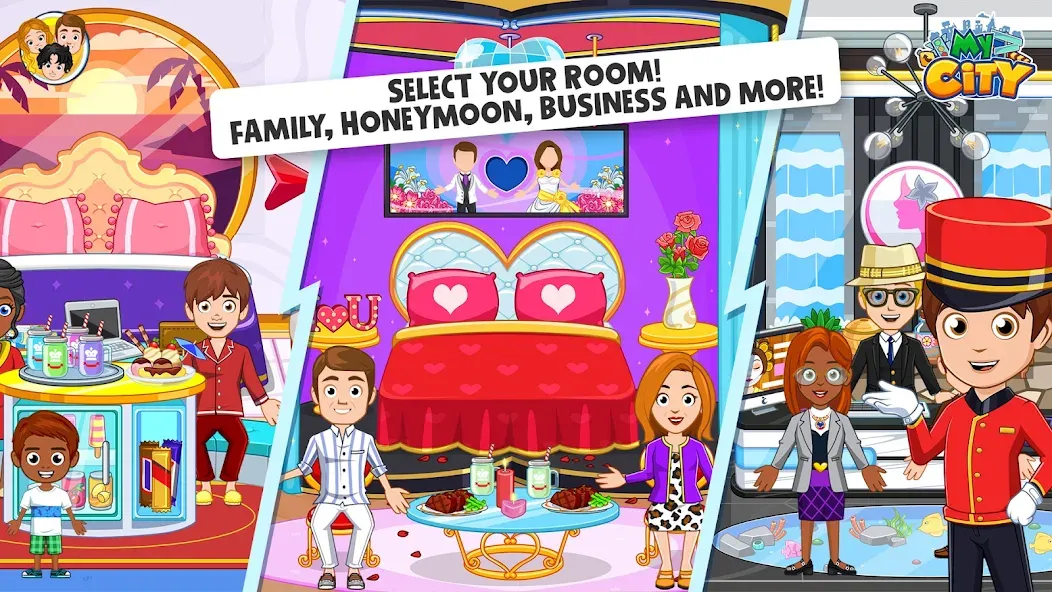 My City : Hotel (Мой Город) [МОД: Много денег, Монет и Все открыто] Screenshot 3