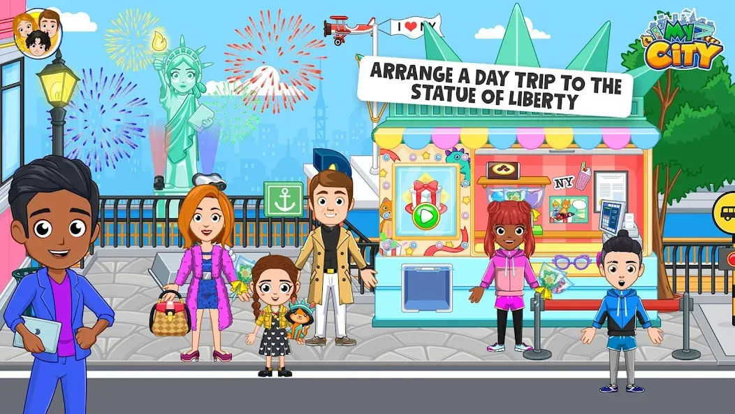My City: NewYork Trip (Мой город) [МОД: Все открыто, Дополнительные деньги и Меню MOD] Screenshot 4