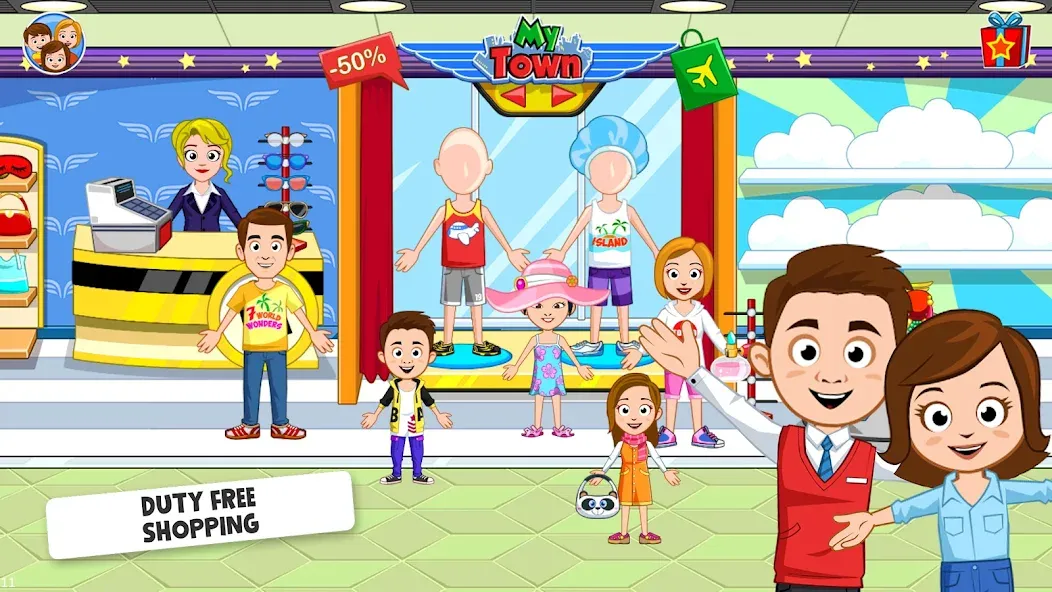 My Town Airport games for kids (Май Таун) [МОД: Много денег, Монет и Все открыто] Screenshot 4