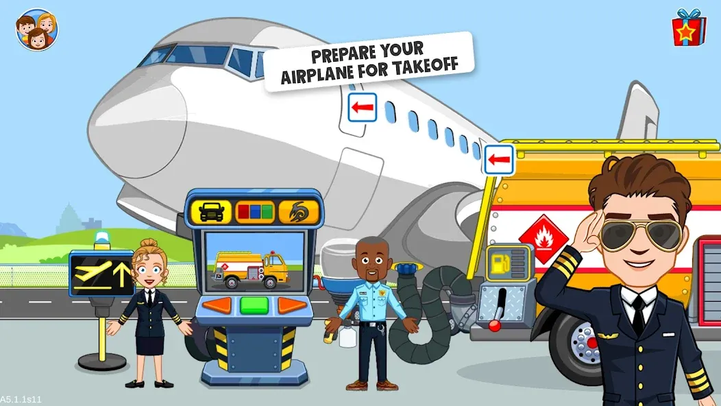 My Town Airport games for kids (Май Таун) [МОД: Много денег, Монет и Все открыто] Screenshot 5