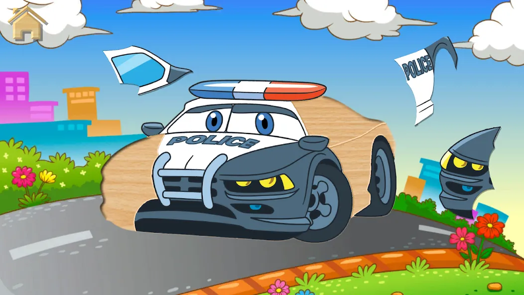 Car Puzzles for Toddlers [МОД: Деньги, Монеты и Меню MOD] Screenshot 2