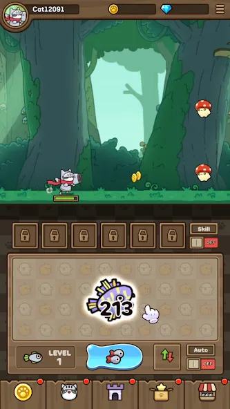 Cat Hero : Idle RPG (Кэт Хиро) [МОД: Все открыто, Дополнительные деньги и Меню MOD] Screenshot 1