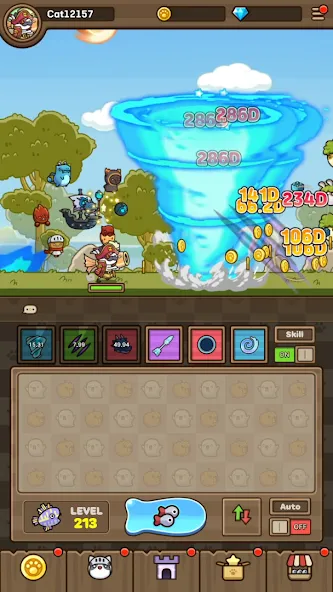 Cat Hero : Idle RPG (Кэт Хиро) [МОД: Все открыто, Дополнительные деньги и Меню MOD] Screenshot 5