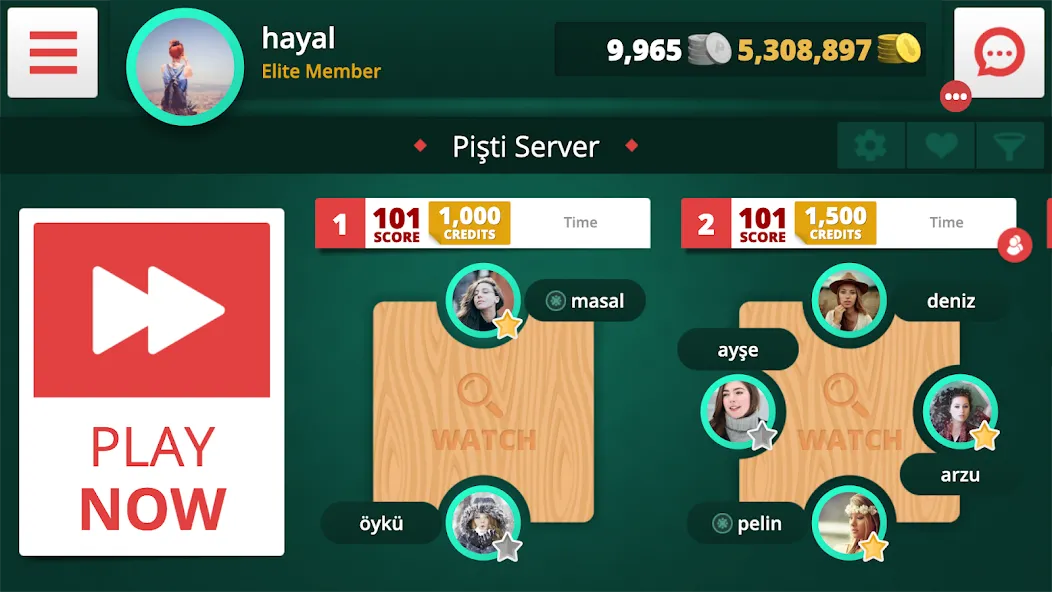 Pisti Online [МОД: Все открыто, Дополнительные деньги и Меню MOD] Screenshot 4