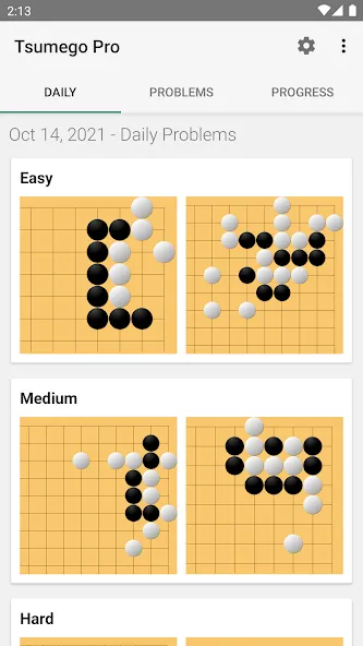 Tsumego Pro (Go Problems) (Цумего Про) [МОД: Меню, Бесконечные монеты и Открытые уровни] Screenshot 3