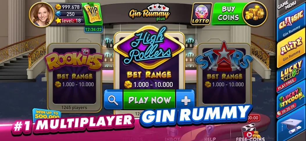 Gin Rummy Plus: Fun Card Game (Джин Рамми Плюс) [МОД: Деньги, Монеты и Меню MOD] Screenshot 2