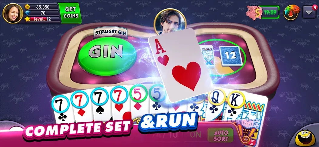 Gin Rummy Plus: Fun Card Game (Джин Рамми Плюс) [МОД: Деньги, Монеты и Меню MOD] Screenshot 4