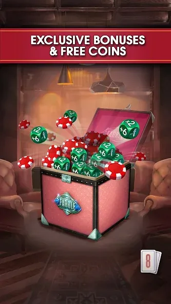 Farkle online 10000 Dice Game [МОД: Все открыто, Дополнительные деньги и Меню MOD] Screenshot 4