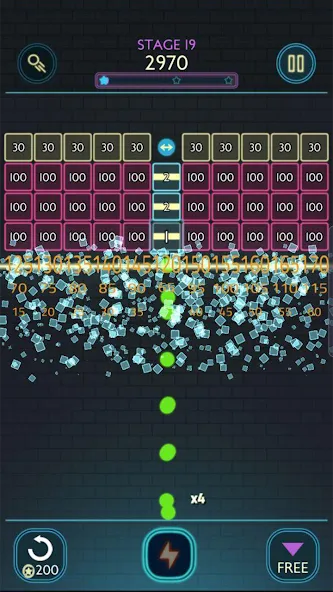 Neon bricks [МОД: Деньги, Монеты и Меню MOD] Screenshot 5