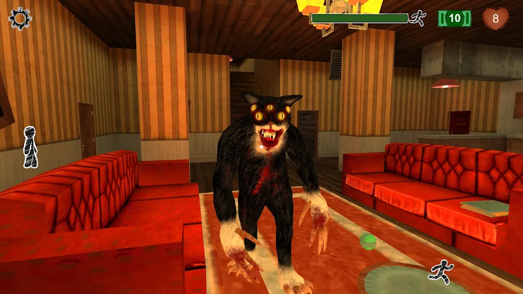 Cat Fred Evil Pet. Horror game [МОД: Много монет, Открытые уровни и Мега MOD] Screenshot 1
