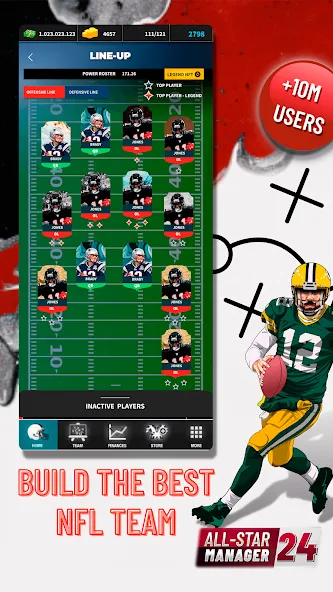 Fantasy Football Bowl Manager (Американ) [МОД: Много монет, Открытые уровни и Мега MOD] Screenshot 2