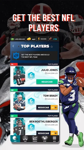 Fantasy Football Bowl Manager (Американ) [МОД: Много монет, Открытые уровни и Мега MOD] Screenshot 3