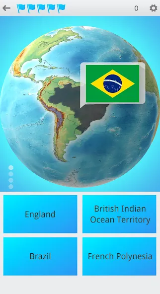 Flags On the Globe [МОД: Много монет, Открытые уровни и Мега MOD] Screenshot 1
