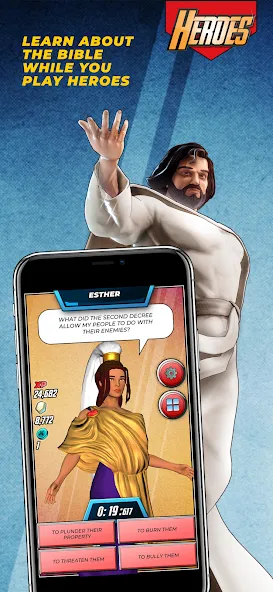 Bible Trivia Game: Heroes (Библейская игра викторина) [МОД: Все открыто, Дополнительные деньги и Меню MOD] Screenshot 2