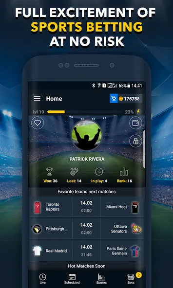 Sports Betting Game - BETUP [МОД: Меню, Бесконечные монеты и Открытые уровни] Screenshot 2