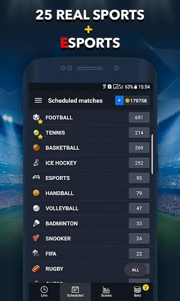 Sports Betting Game - BETUP [МОД: Меню, Бесконечные монеты и Открытые уровни] Screenshot 3