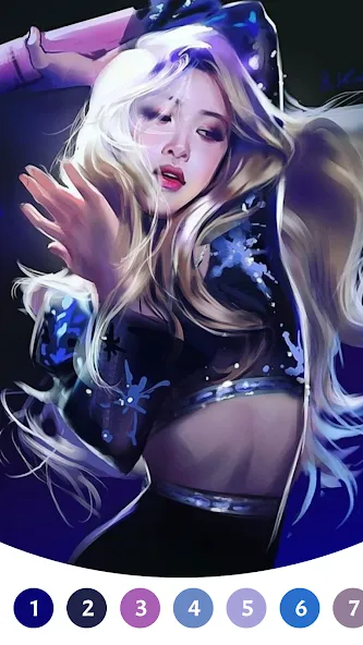 BlackPink Paint by Number (БлэкПинк Раскраска по номерам) [МОД: Меню, Бесконечные монеты и Открытые уровни] Screenshot 3