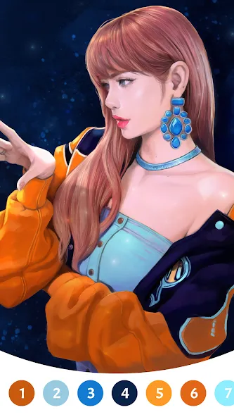 BlackPink Paint by Number (БлэкПинк Раскраска по номерам) [МОД: Меню, Бесконечные монеты и Открытые уровни] Screenshot 4