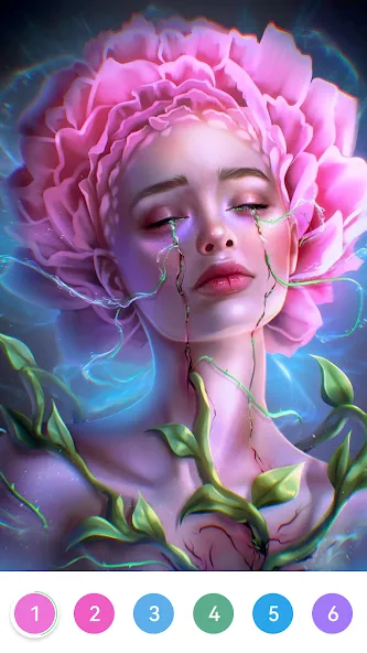 Girls Paint by Number Coloring (Девочки раскрашивают по номерам) [МОД: Меню, Бесконечные монеты и Открытые уровни] Screenshot 3