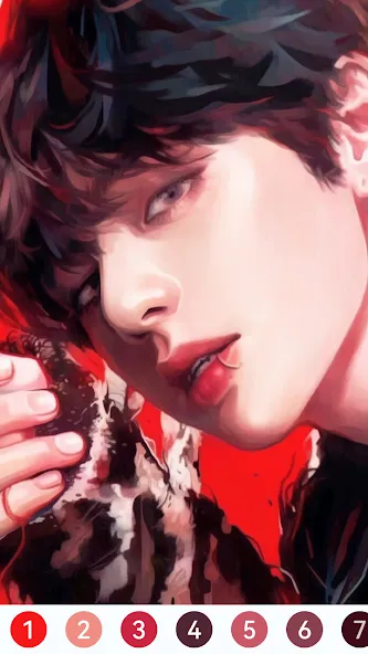 KPOP Paint by Number Coloring (КПОП Картина по номерам для раскрашивания) [МОД: Меню, Бесконечные монеты и Открытые уровни] Screenshot 5