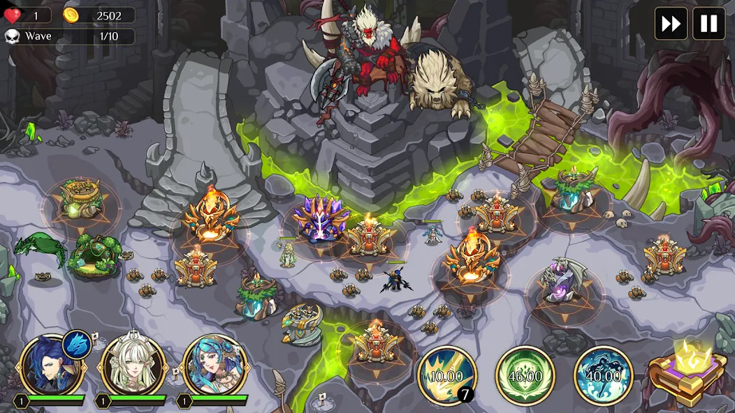 Kingdom War: Tower Defense TD (ТД Рояль) [МОД: Бесконечные деньги, Монеты и Мега MOD] Screenshot 1
