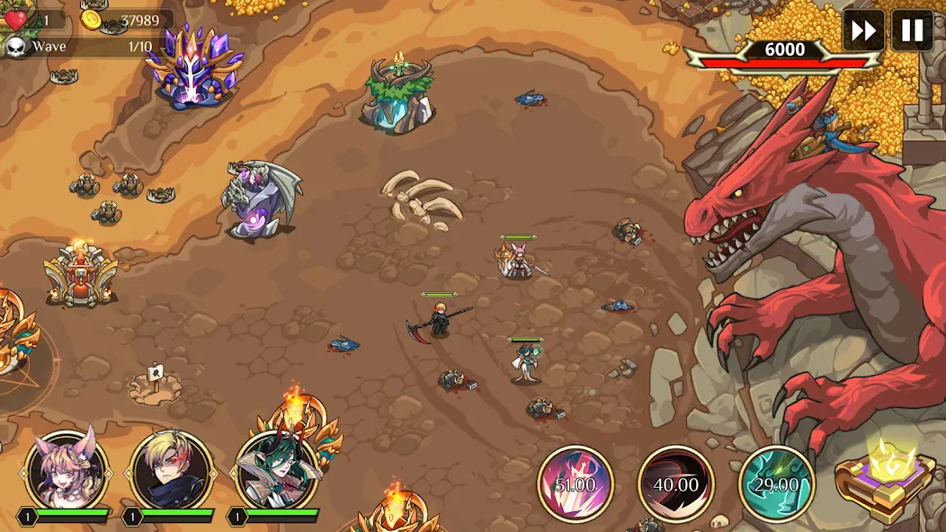 Kingdom War: Tower Defense TD (ТД Рояль) [МОД: Бесконечные деньги, Монеты и Мега MOD] Screenshot 2