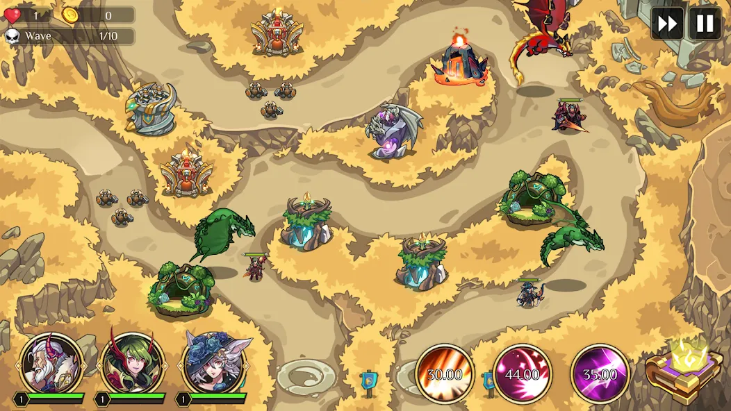 Kingdom War: Tower Defense TD (ТД Рояль) [МОД: Бесконечные деньги, Монеты и Мега MOD] Screenshot 4