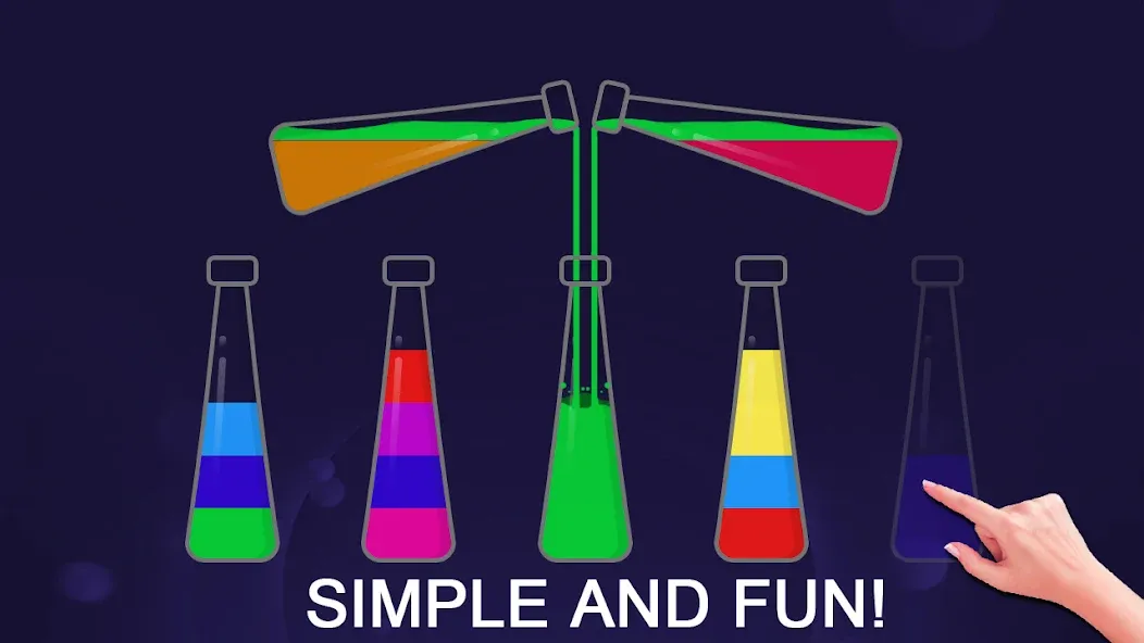 Color Sort Puzzle-Puzzle Game (Цветной головоломка сортировки) [МОД: Все открыто, Дополнительные деньги и Меню MOD] Screenshot 2