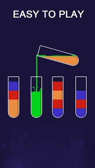 Color Sort Puzzle-Puzzle Game (Цветной головоломка сортировки) [МОД: Все открыто, Дополнительные деньги и Меню MOD] Screenshot 4