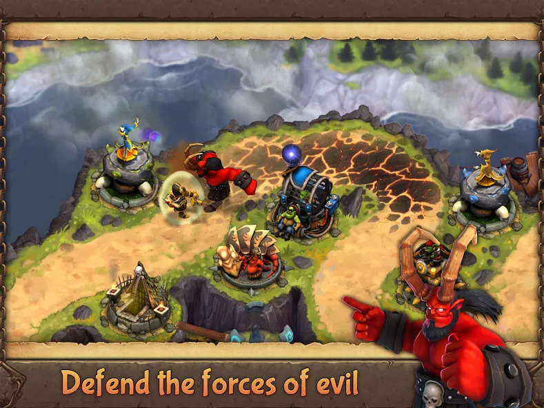 Evil Defenders (Ивил Дефендерс) [МОД: Меню, Бесконечные монеты и Открытые уровни] Screenshot 1