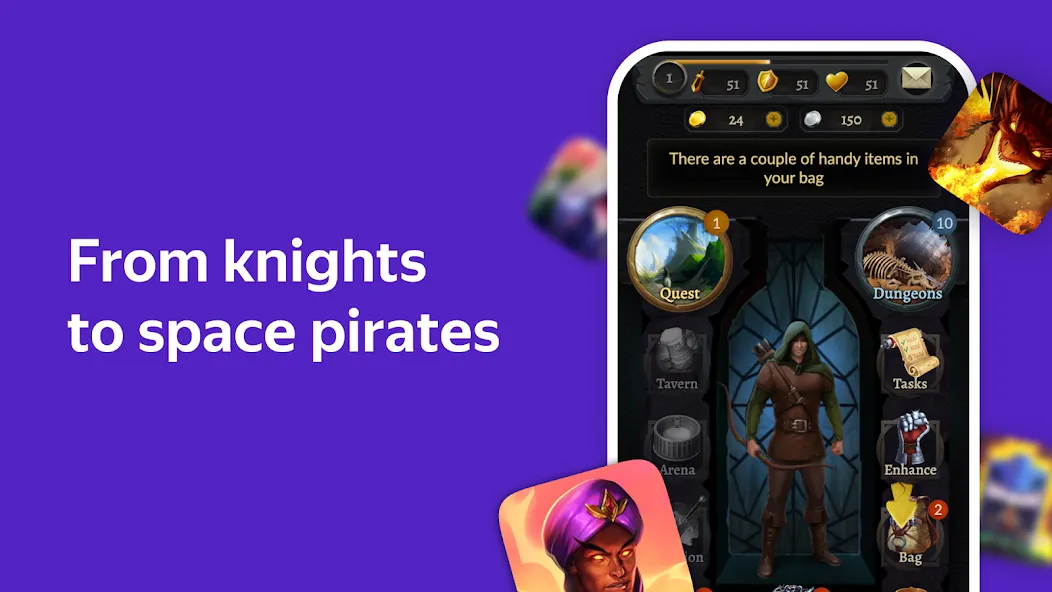 Yandex Games RPG and Role [МОД: Меню, Бесконечные монеты и Открытые уровни] Screenshot 4