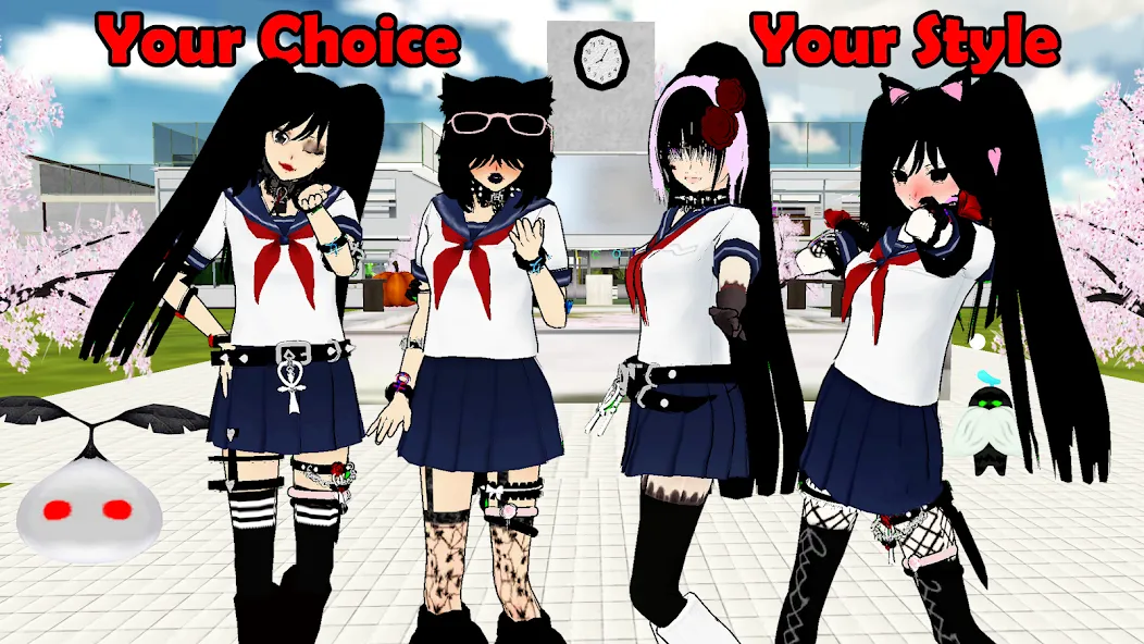 SchoolGirl AI 3D Anime Sandbox (Школьница  3D аниме песочница) [МОД: Бесконечные деньги, Монеты и Мега MOD] Screenshot 1