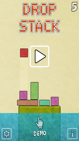 Drop Stack Block Stacking Game (Дроп Стэк блочная игра с укладкой блоков) [МОД: Бесконечные деньги, Монеты и Мега MOD] Screenshot 1