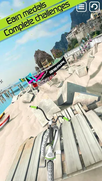 Touchgrind BMX (Тачгринд БМХ) [МОД: Меню, Бесконечные монеты и Открытые уровни] Screenshot 4