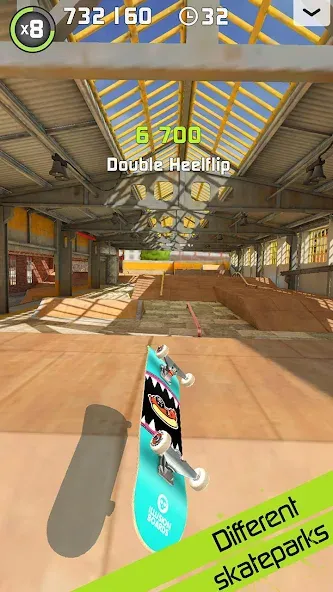 Touchgrind Skate 2 (Тачгринд Скейт 2) [МОД: Меню, Бесконечные монеты и Открытые уровни] Screenshot 3