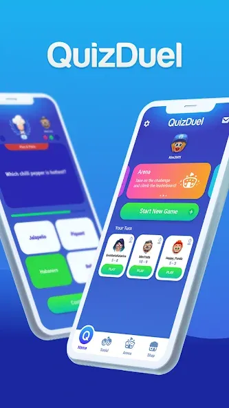 QuizDuel! Quiz & Trivia Game [МОД: Все открыто, Дополнительные деньги и Меню MOD] Screenshot 1